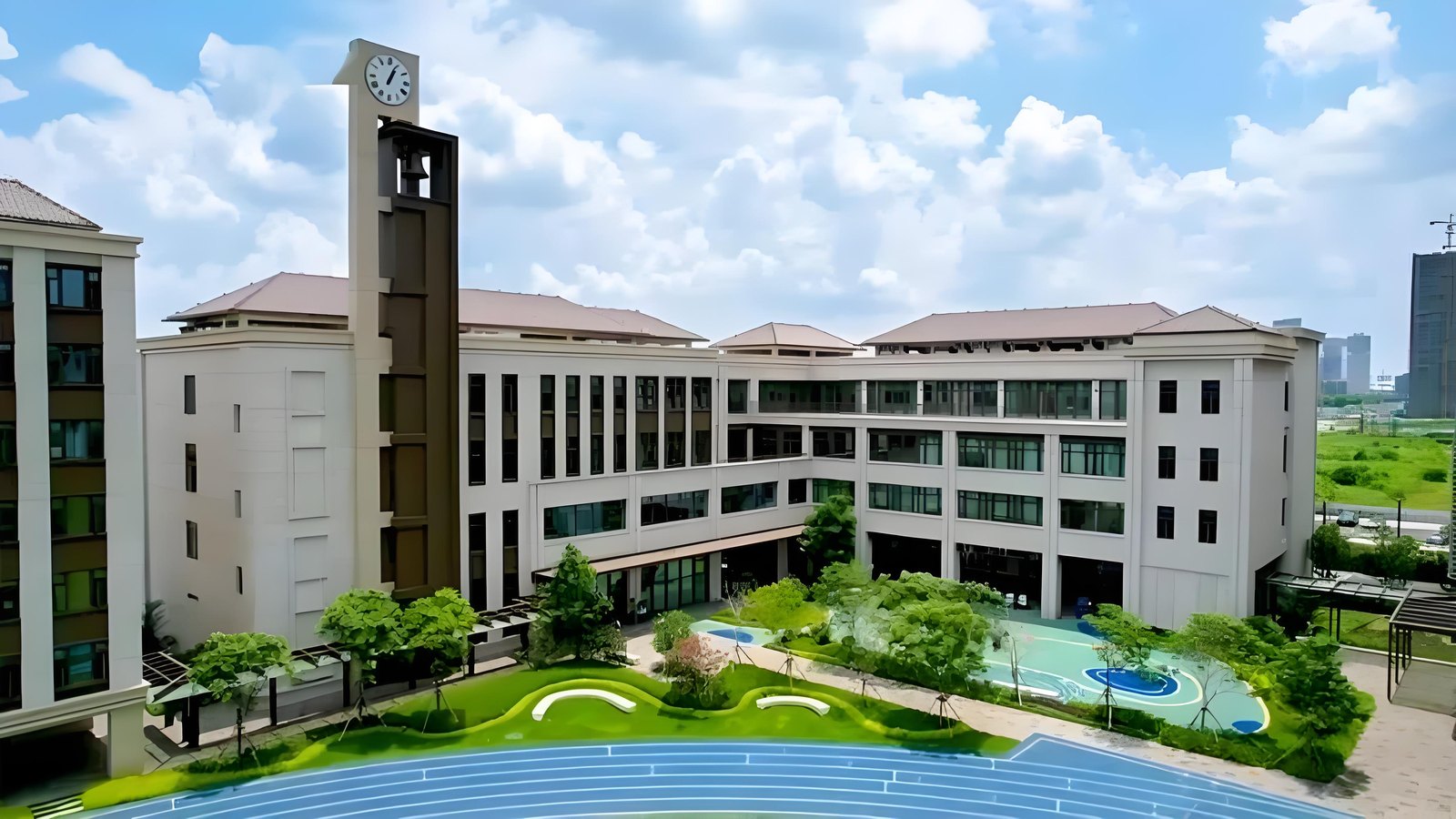 博萃德学校钟楼与庭院