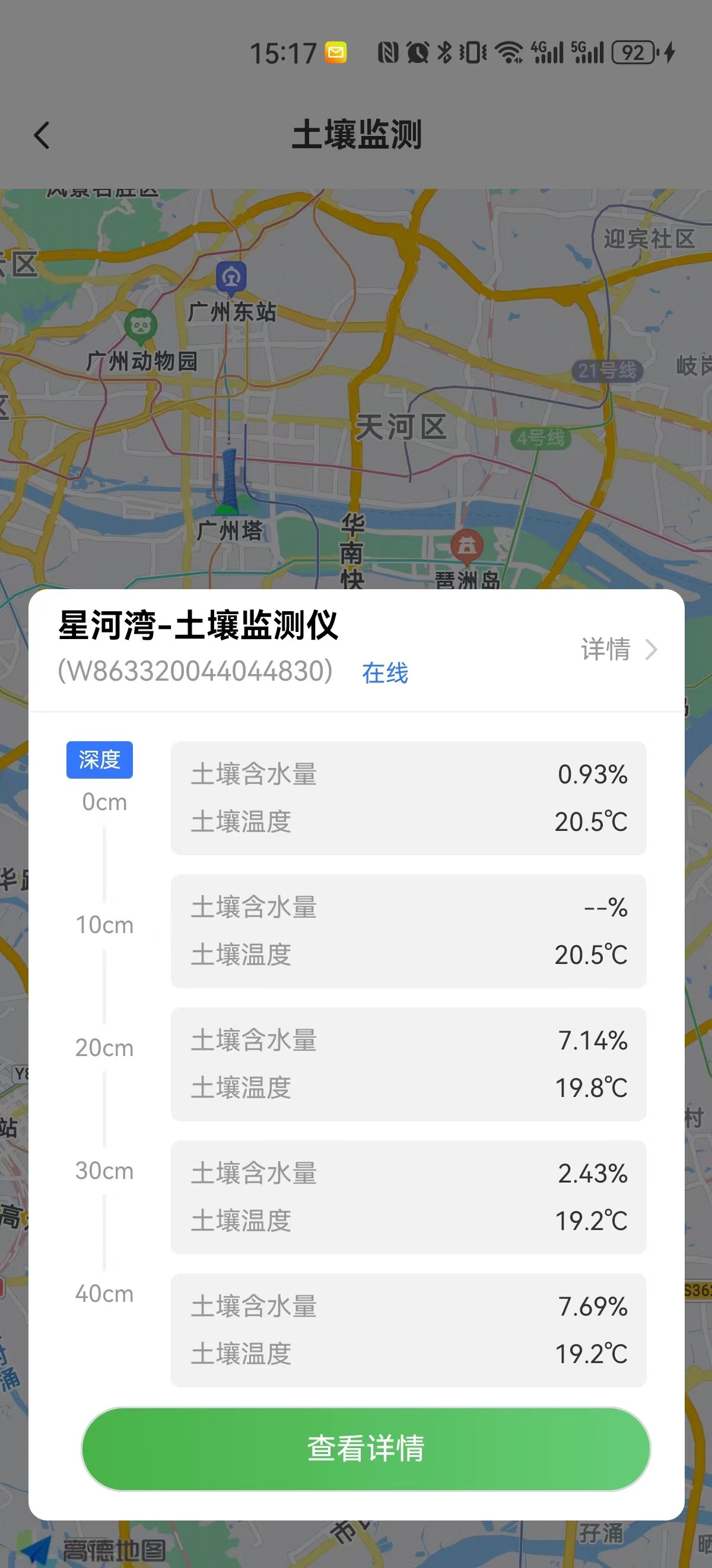 星河湾半岛土壤监测仪实时数据