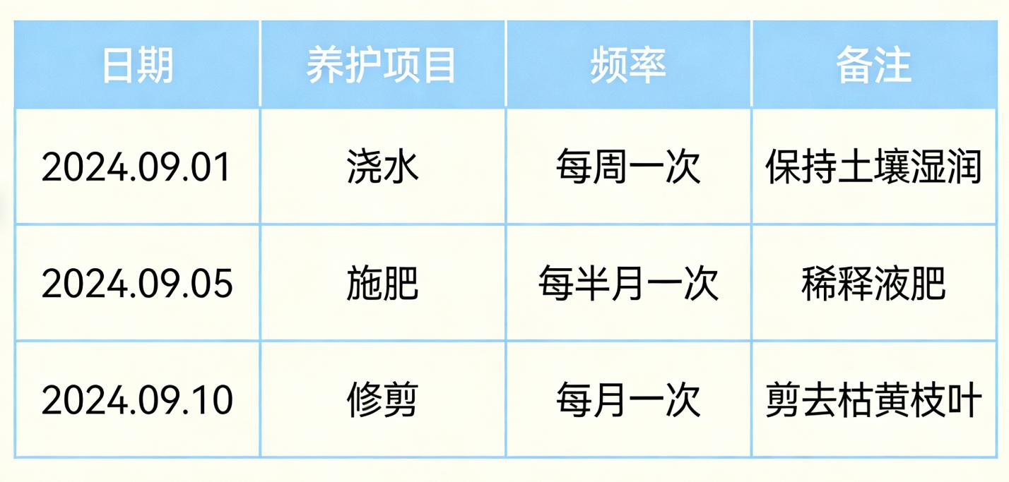 养护计划制定